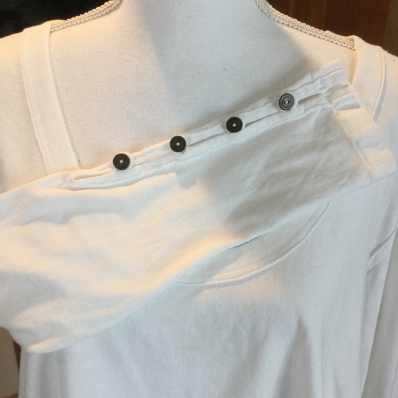 Free People We The Free White Peony Long Sleeved Tee Shirt Size Extra Small - Picture 8 of 16